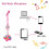 Standing Microphone with 5-Color Lights for Kids Karaoke, 3