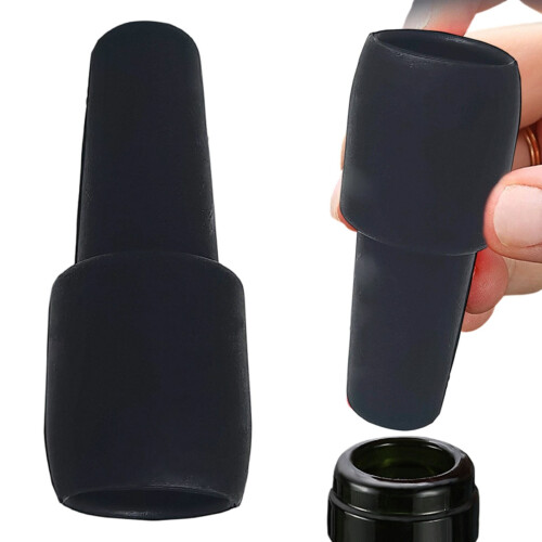 Silikonvinproppar svarta 10-pack