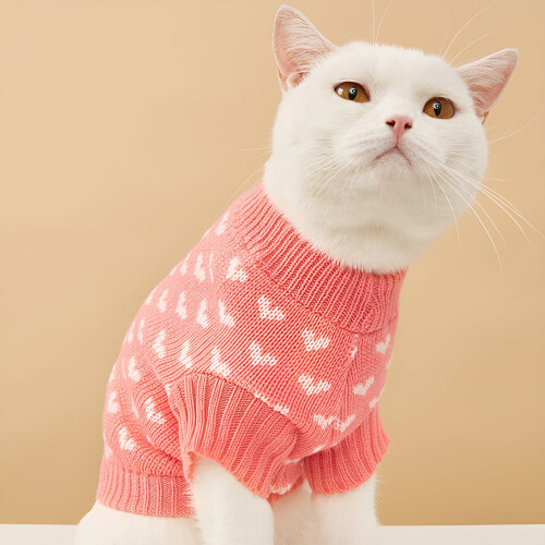 Pull pour chien en polyester rose moyen (1 pièce) 1