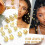 Accessori per dreadlock vintage placcati in oro, 120 pezzi 3