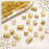 Accessori per dreadlock vintage placcati in oro, 120 pezzi 6