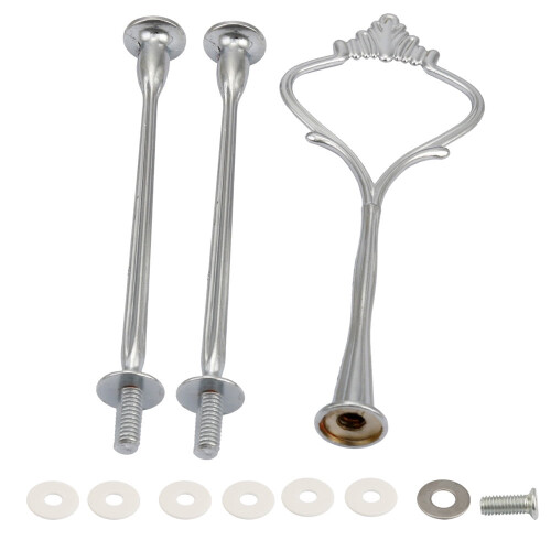 Suporte para Bolo Coroa Prateado de 3 Andares