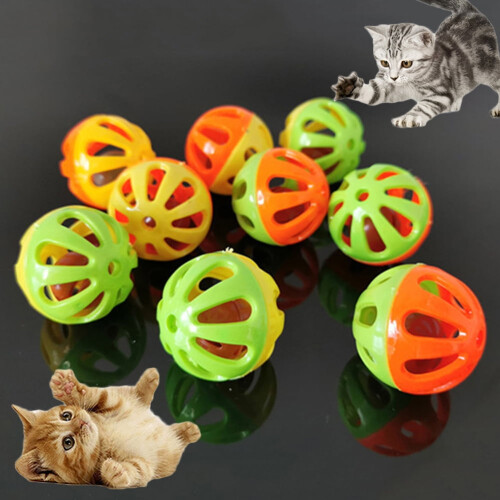 HEVIRGO 猫用空心塑料响铃球 玩具 10个 2