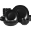 Ensemble de 16 assiettes et bols doubles noirs mats 1