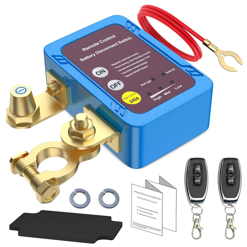 12V Remote Battery Disconnect Switch 240A 917087912075
