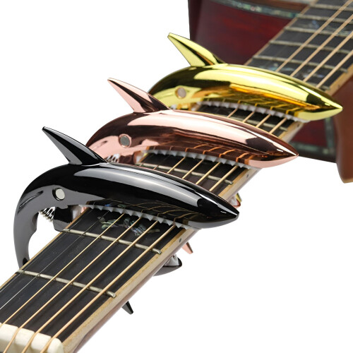 Akustikgitarre Capo 6-Saiter Matt Silber 1