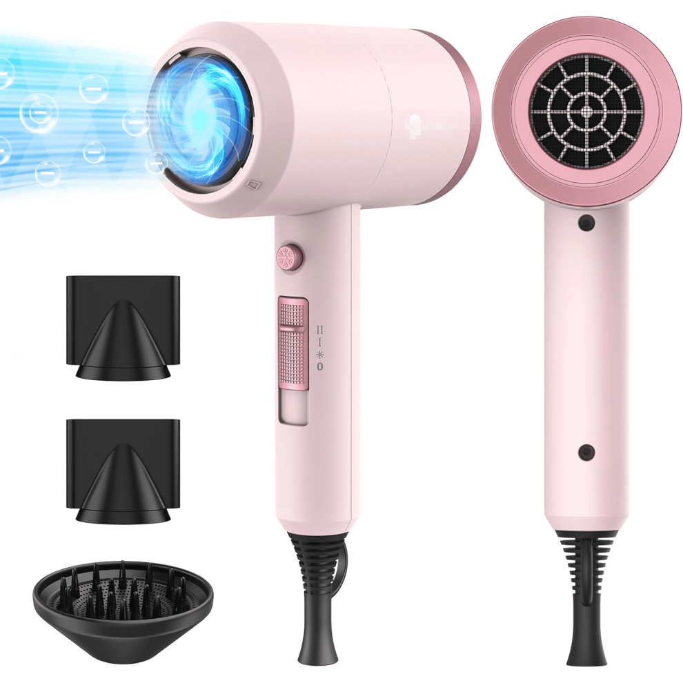 Ionic Hair Dryer 1800W Professional 3 Attachments Pottery