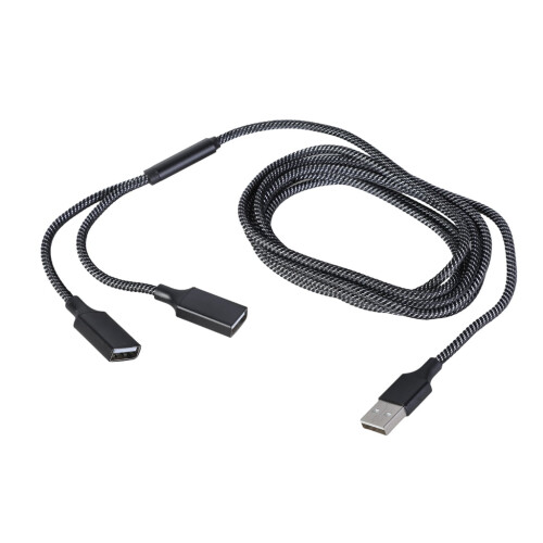 Cábla Síneadh USB A Fireann go Dúbailte A Baineann 1m