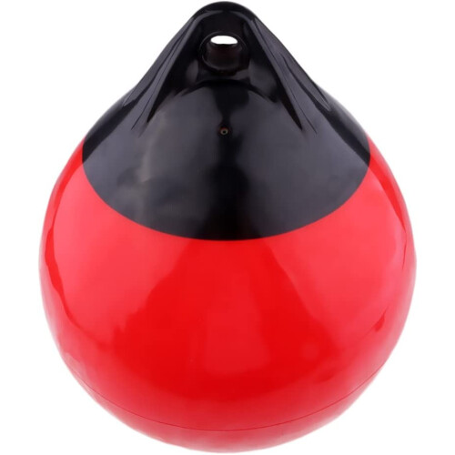 bouée gonflable pour yacht, quai rouge