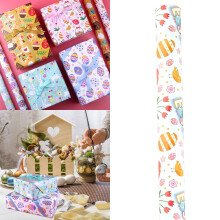 Papier cadeau de Pâques à motif lapin, 5 pièces