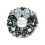 Christmas wreath with silver bow for front door 1
