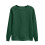 Damen-Langarm-Sweatshirt, einfarbig, Rundhalsausschnitt 2