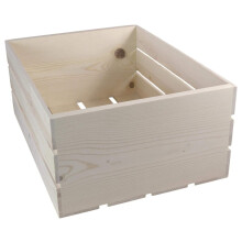 Caixa de madeira natural 22x16,25x9,25 polegadas