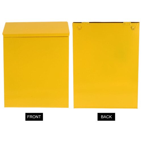 Modern Iron Outdoor Mailbox Yellow 1 Pack 2