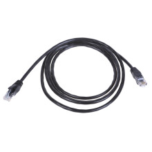 Svart Ethernet-kabel CAT6 Flat 2m