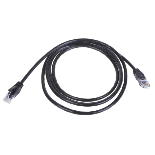 Svart Ethernet-kabel CAT6 Flat 2m