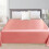Ensemble de draps en satin de soie glacée, format queen, rose corail 7