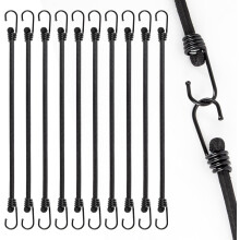 24 inch (61 cm) zware elastische koordhaken, 10-delige set