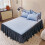 Bedrok blauw 59x79 inch met plooien 4