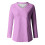 Damen Langarmshirt mit V-Ausschnitt, einfarbig, Größe XXL 4