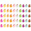 KALLORY hars dierenbeeldjes set van 50 stuks 7
