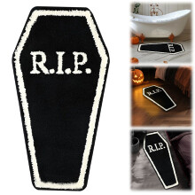 Halloween white area rug gothic shape non-slip 24x36 in