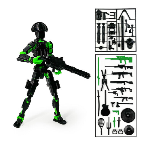 Kit de figurine articulée imprimée en 3D avec plus de 30 pièces.