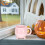 Mug à café en céramique rose (1 pièce) 3