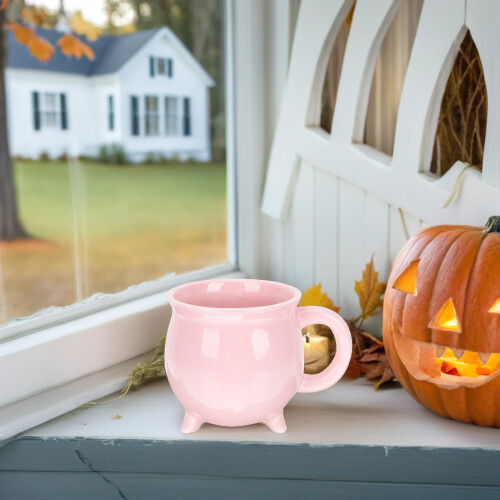 Mug à café en céramique rose (1 pièce) 2