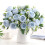 Buquê de rosas artificiais sedosas e realistas de 30 cm (11,8 polegadas) 1