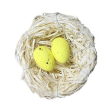Kit de manualidades DIY de ratán para decorar nidos de pájaros y huevos de Pascua.
