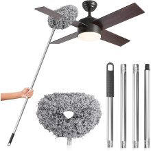 Plumeau en microfibre pour ventilateur de plafond avec manche extensible de 33 à 122 cm