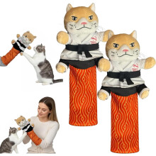 Karate-Kätzchen-Wrestling-Handpuppe mit Unterarmstulpe (1 Stück)
