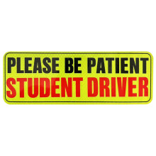 Driver Safety Warning Magnet Student Driver Bumper Sticker