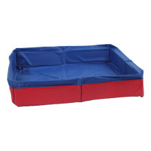 Piscine pliable pour animaux de compagnie en PVC bleu 120 x 80 x 25 cm
