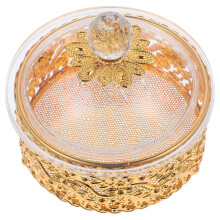 Vintage kultainen keksipurkki maalaismainen keraaminen 1,5 l