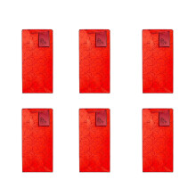 Confezione da 6 sacchetti regalo per vino con texture di carta