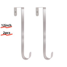 Support de couronne à suspendre à la porte, finition nickel, lot de 2