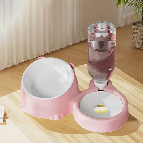 Comedero y bebedero automático para gatos y perros.