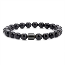 Magnetisches Herrenarmband mit verstellbarem Armband, 4 Stück