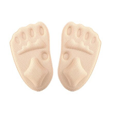 Fotkuddar för kvinnor, mellanfotsskydd, hälinlägg, beige