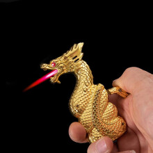 Briquet torche à butane Jinlong en métal, coupe-vent et rechargeable1