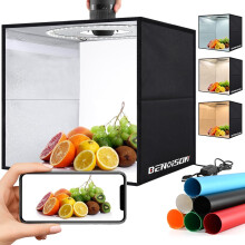 Lysboksfotograferingstelt 16 x 16 x 12 tommer med 120 LED-lys og