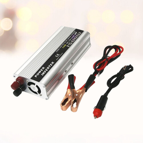Bilomformer 1500W sølvfarget metallhus