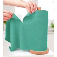 Rouleau de chiffons de nettoyage en microfibre vert émeraude, 20 feuilles