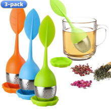 Kit d'infuseurs à thé en silicone et acier inoxydable (3 pièces)