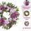 Ghirlanda artificiale di dalie e ortensie da 20 pollici, viola e rosa 4