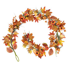 Fall Door and Table Bouquet Set with Faux Maple Leaves,