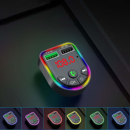Car Bluetooth FM Transmitter with USB Charger 12V 1