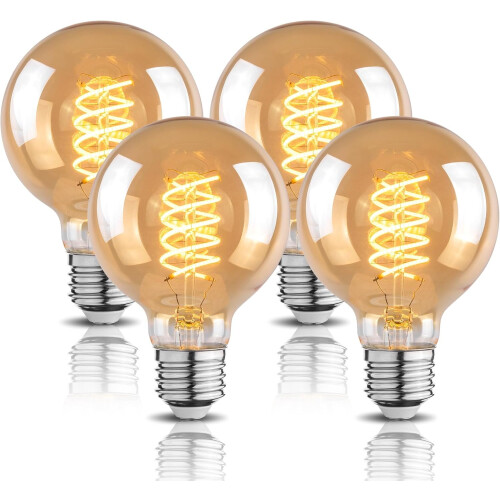 Λαμπτήρες Edison G25 Θερμό Λευκό 2500K6W Συσκευασία 4